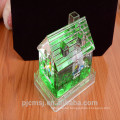 2015 customize crystal dreamlike house model ,all glass pink house model ,crystal green house